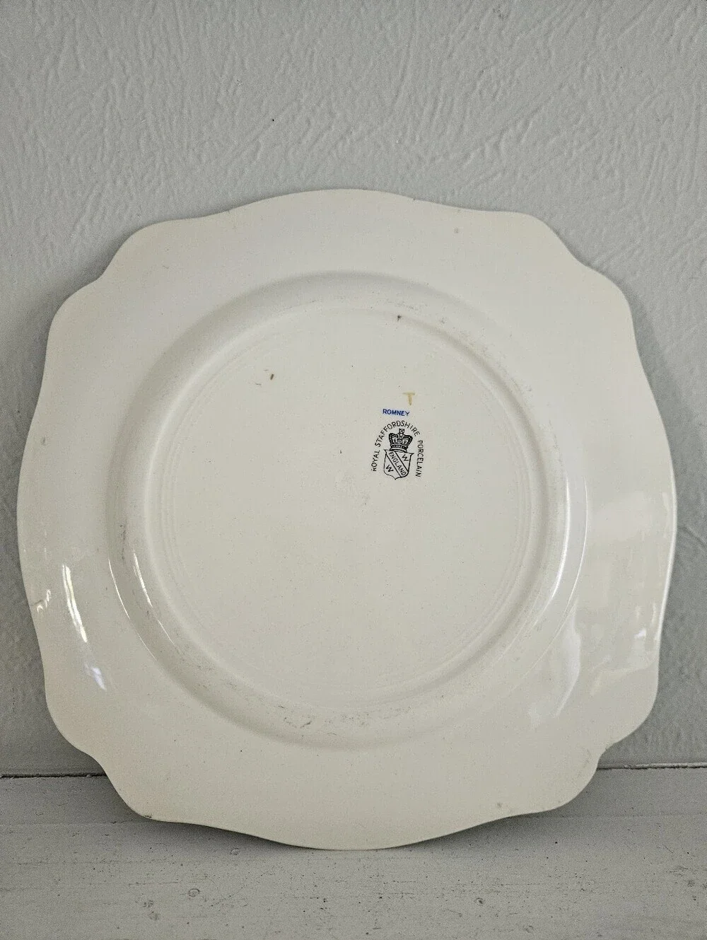 Vintage Royal Staffordshire Arthur J.Wilkinson Romney Floral Square Plate